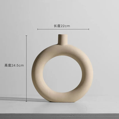 Simple White Ceramic Decorative Vase