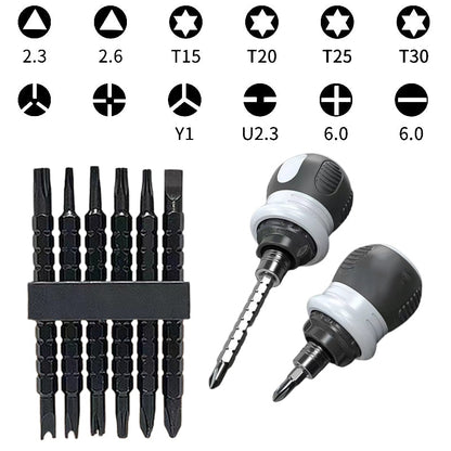 Essential 10-Piece Ratchet Screwdriver Tool Set