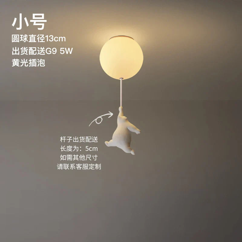 Colorful Bear LED Kids Ceiling Lamp Soft Night Light