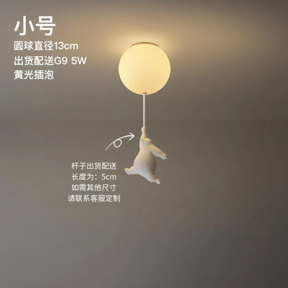 Colorful Bear LED Kids Ceiling Lamp Soft Night Light