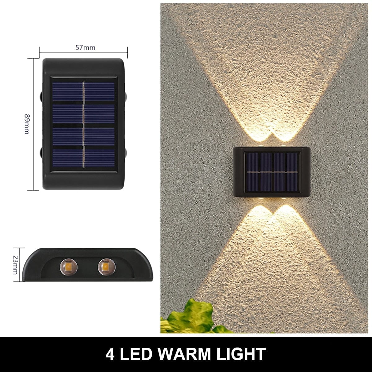 Outdoor Solar Powered Garden Wall Light