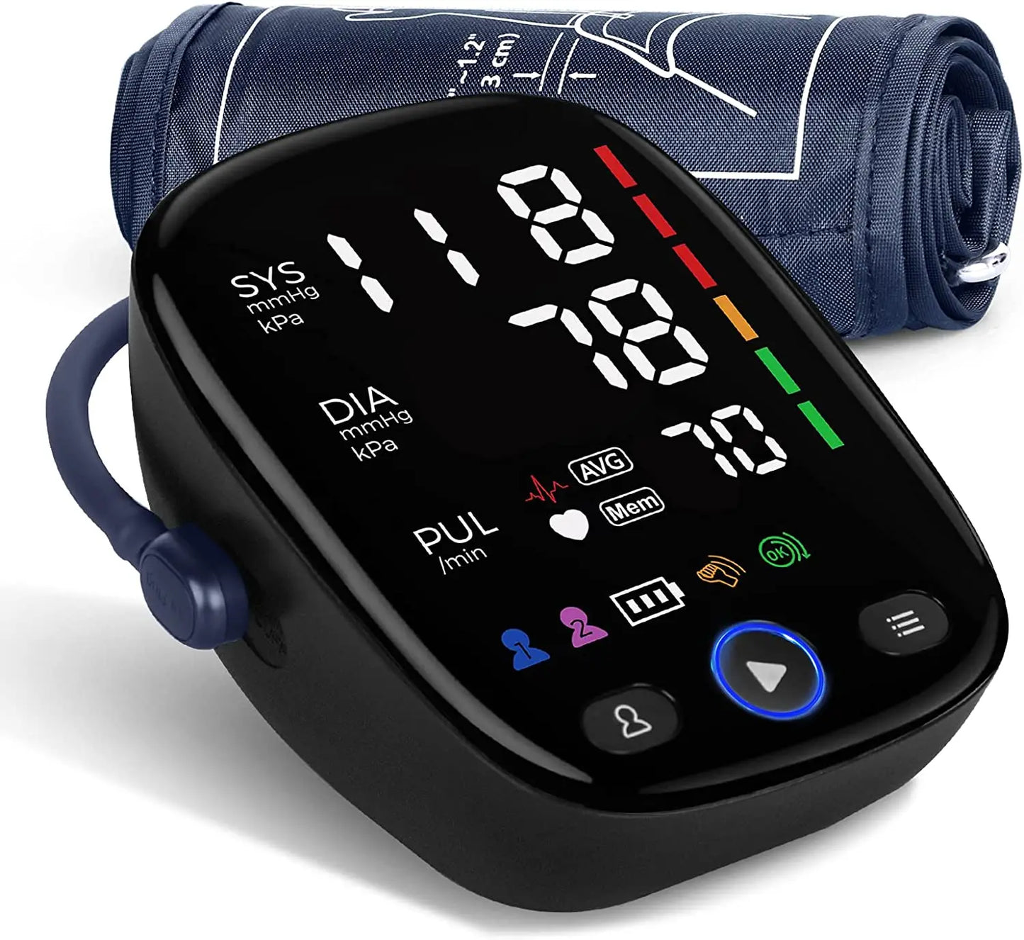 Accurate Home Blood Pressure Tracker with Easy Read Display