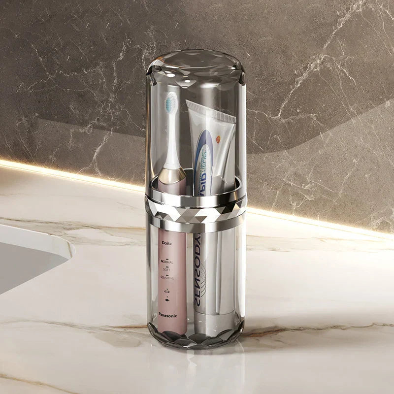 Compact Travel Toothbrush Holder with Storage Box