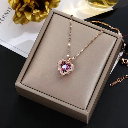 Fashionable Ocean Blue Stainless Steel Pendant Necklace - Luxicro