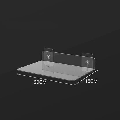 Transparent Bathroom and Kitchen Wall Storage Shelf