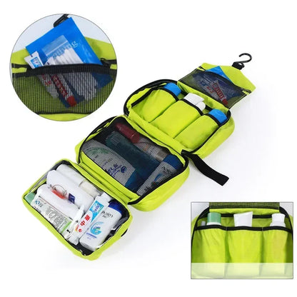 Compact Travel Toiletry Bag with Hooks