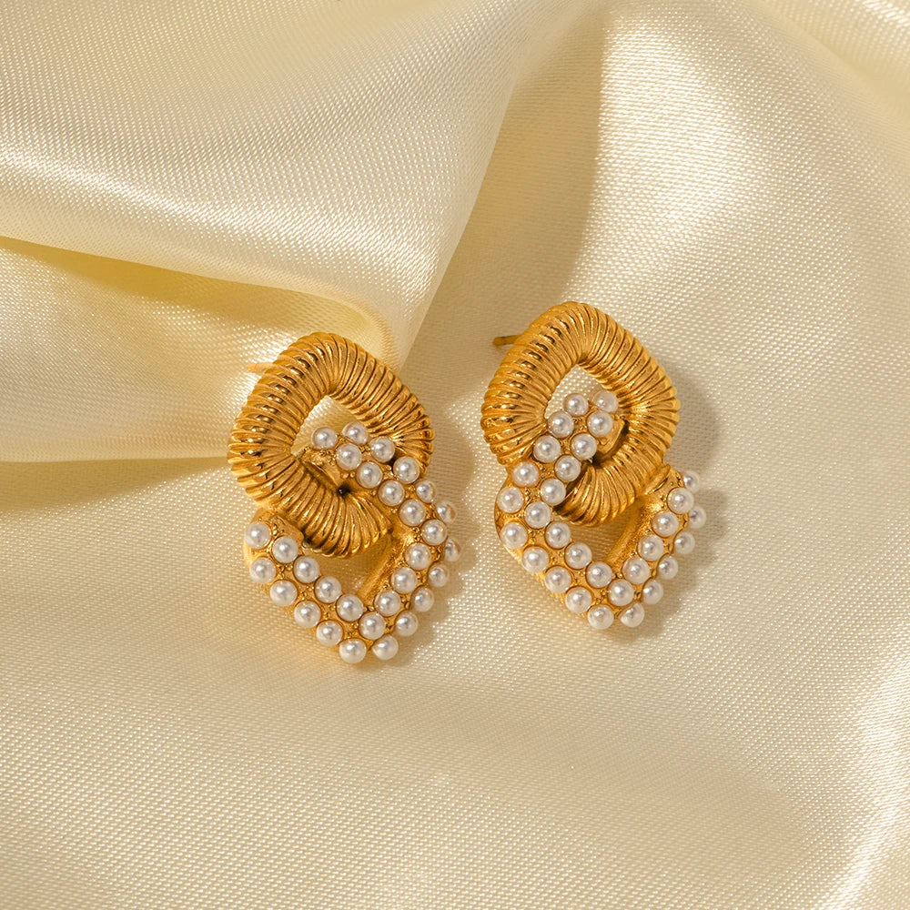Luxury Metallic Circle Drop Earrings