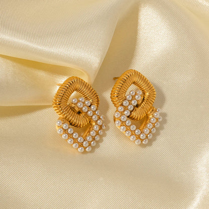 Luxury Metallic Circle Drop Earrings