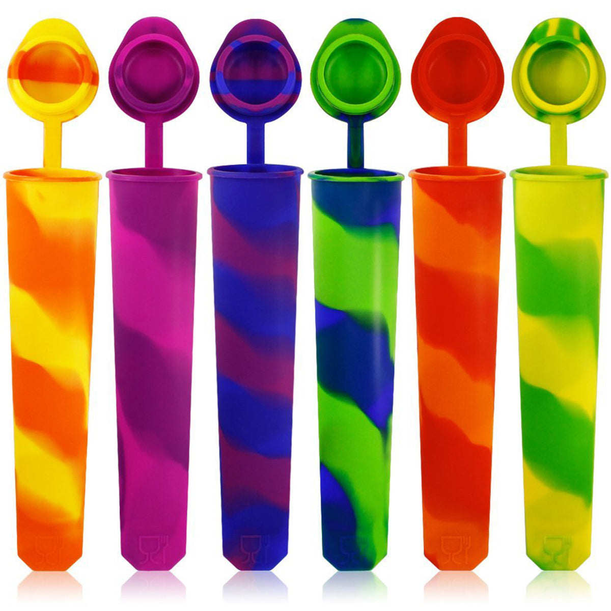 Colorful Silicone Ice Pop Molds Set - Luxicro