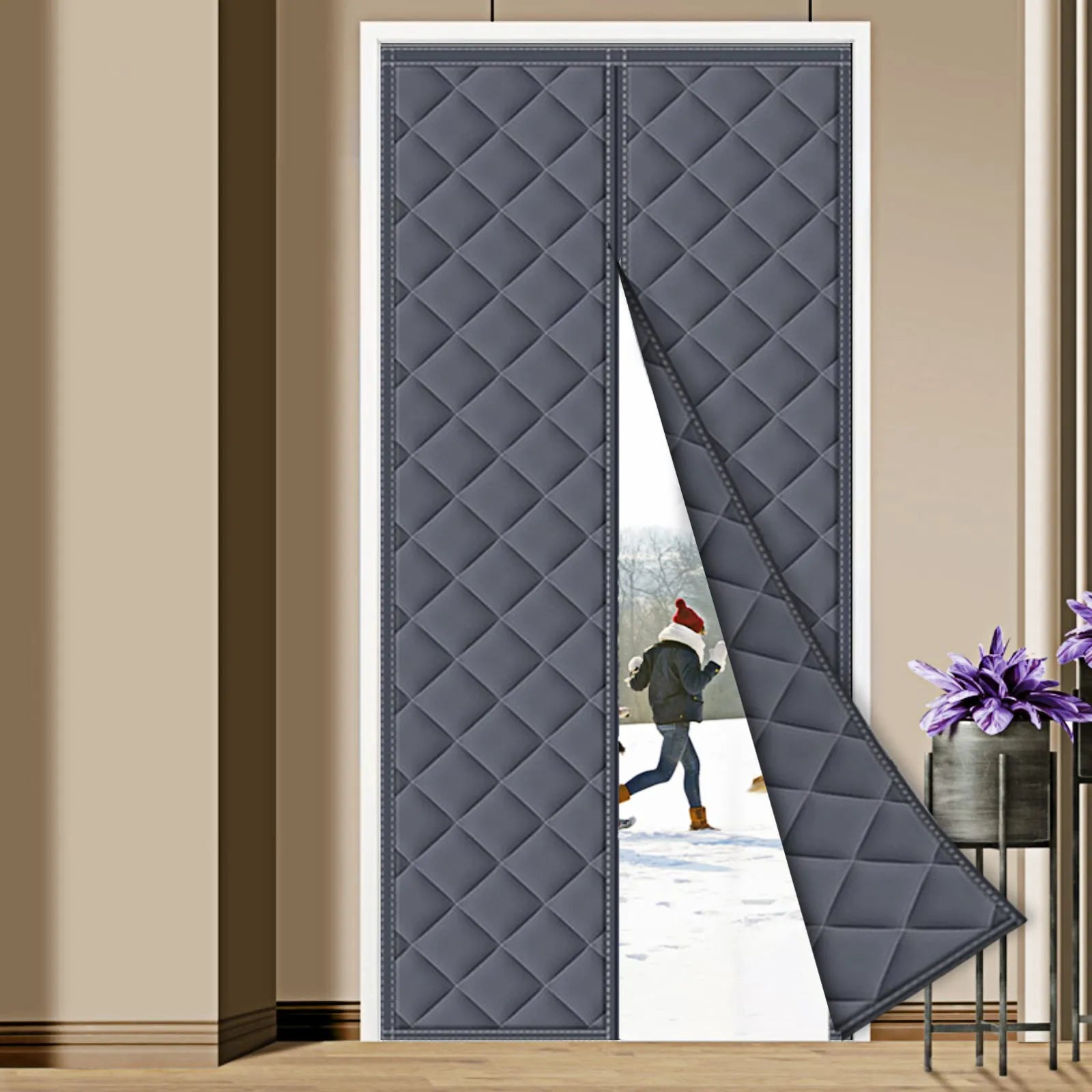 Thermal Insulated Magnetic Door Draft Curtain - Luxicro