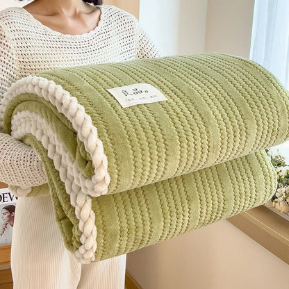 Warm Fuzzy Checkered Throw Blanket