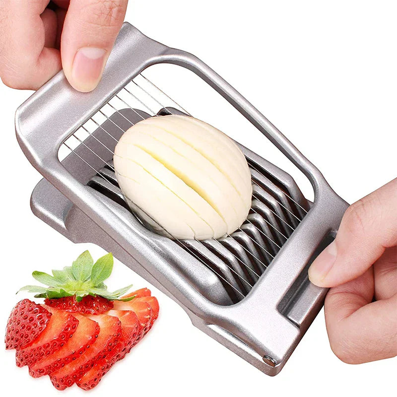 Premium Egg Slicer with Sharp Stainless Steel Blades - Luxicro
