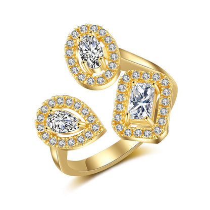Sparkling Drop Zircon Comfort Fit Ring