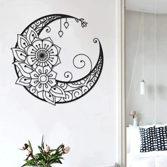 Bohemian Floral Metal Wall Decor Sign - Luxicro
