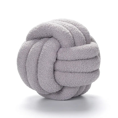Plush Sheepskin Ball Throw Pillow