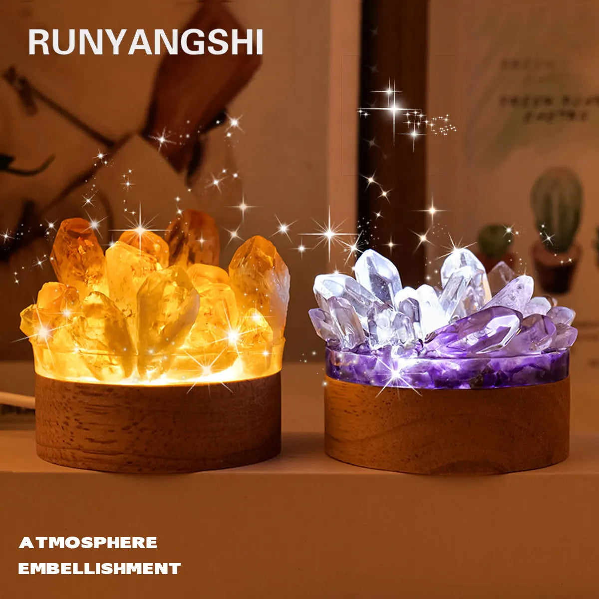 Elegant Gemstone Accent Table Light