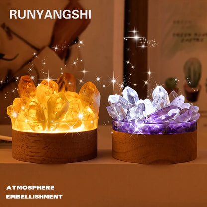 Elegant Gemstone Accent Table Light