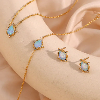Elegant Shine Gemstone Necklace Set