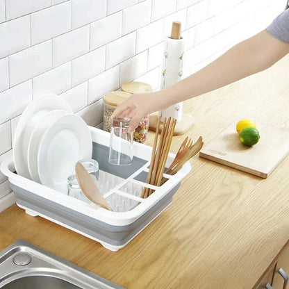 Space Saving Collapsible Dish Drying Rack