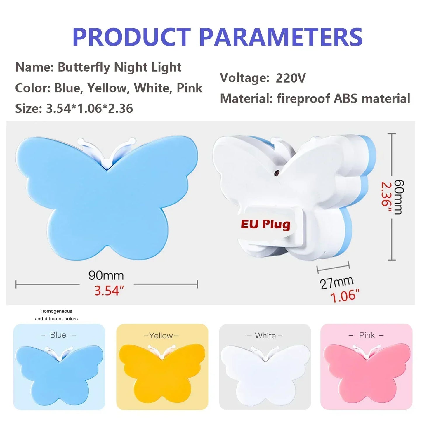 Warm White LED Nightlight Lamp