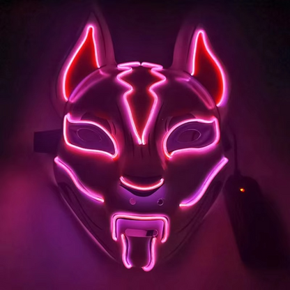 Bright LED Fox Face Mask for Halloween