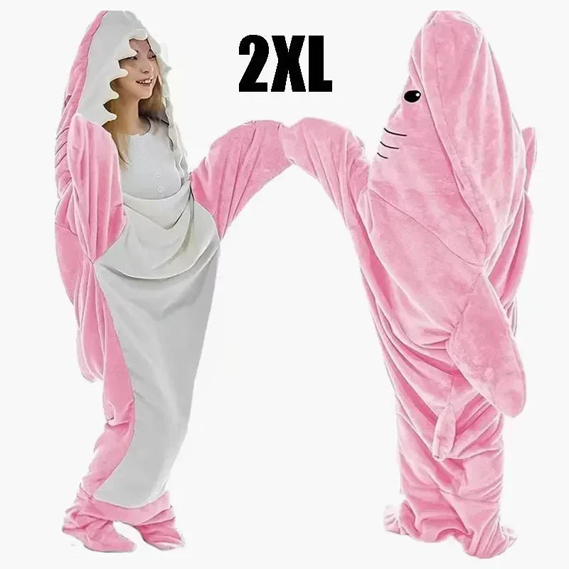 Cozy Shark Hoodie Blanket Costume