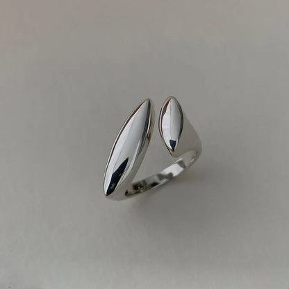 Modern Geometric Silver Fashion Rings - Luxicro