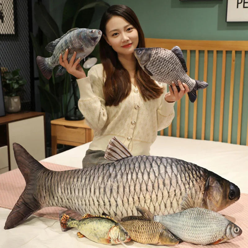 Big Soft Plush Fish Pillow Toy