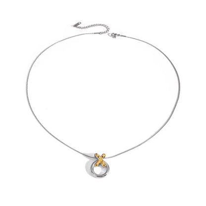 Elegant Bar Chain Kiss Necklace