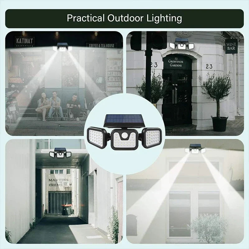 Energy Efficient Motion Sensor Solar Outdoor Lamp