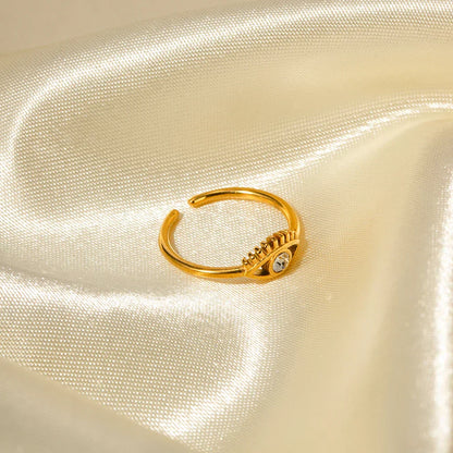Premium 18k Gold Diamond Protection Ring