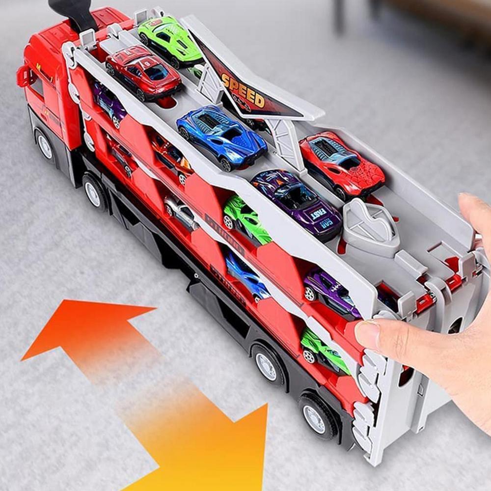 Ultimate Racing Toy Trailer with Cars and Track