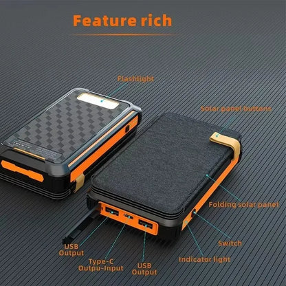 Compact Solar Powered Waterproof Phone Charger