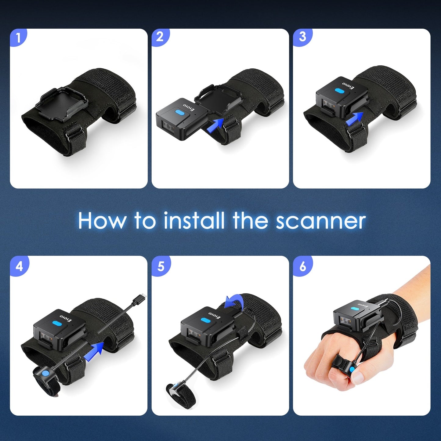 Handheld Bluetooth Barcode Scan Gloves