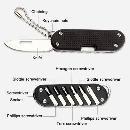 Portable Mini Tool Keychain Kit