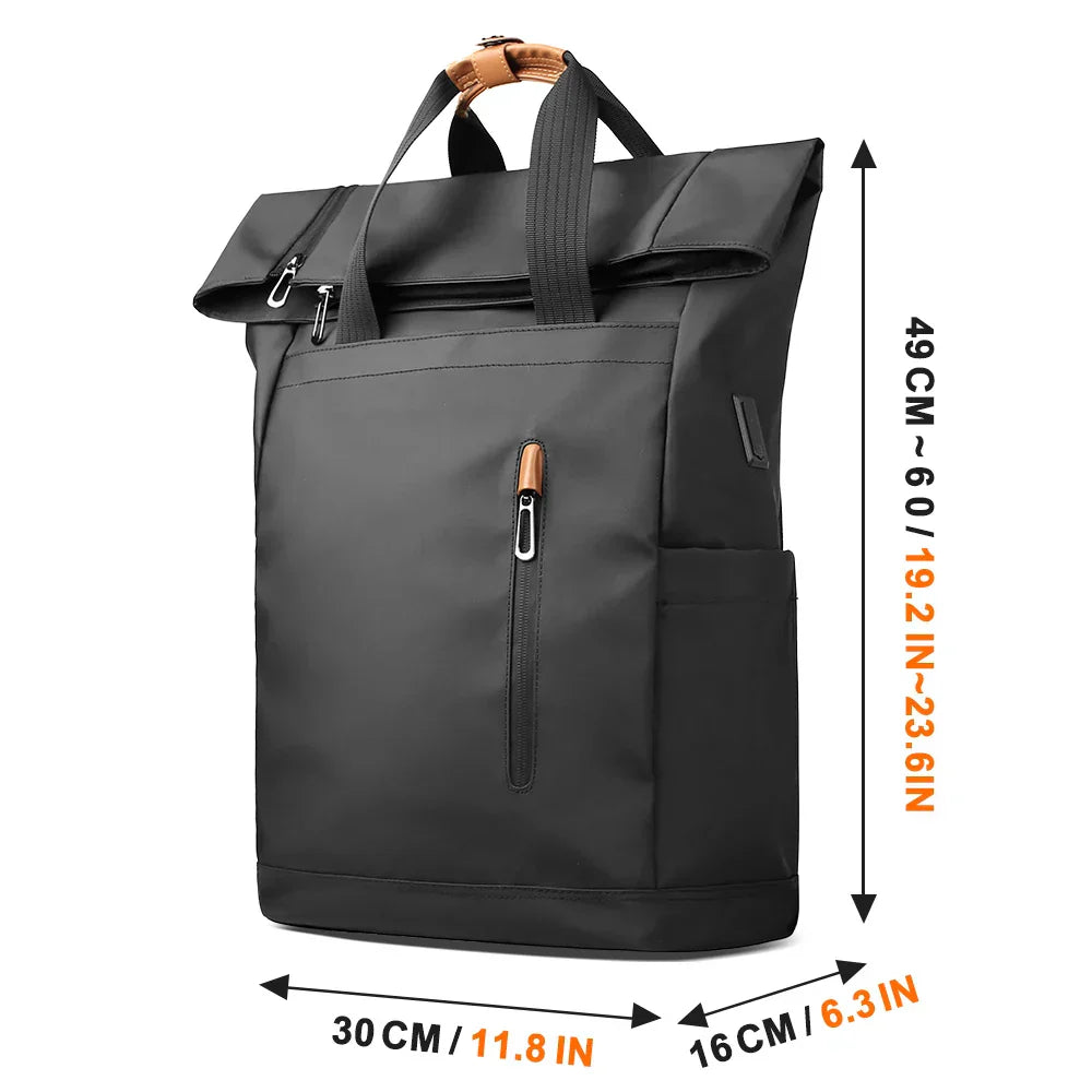 Durable Men's Computer Backpack with USB Charger