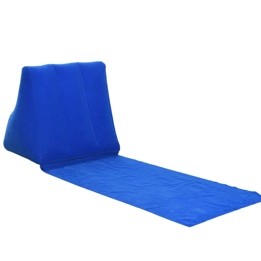 Portable Beach Air Lounge with Back Support Pillow