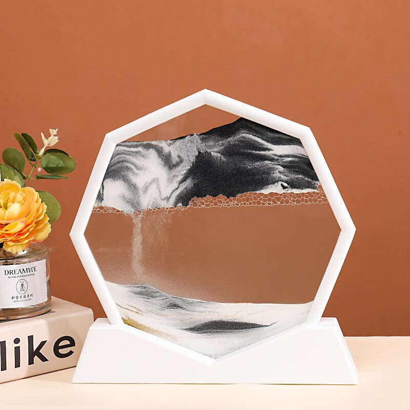 Vibrant Sea Glass Hexagon Table Centerpiece