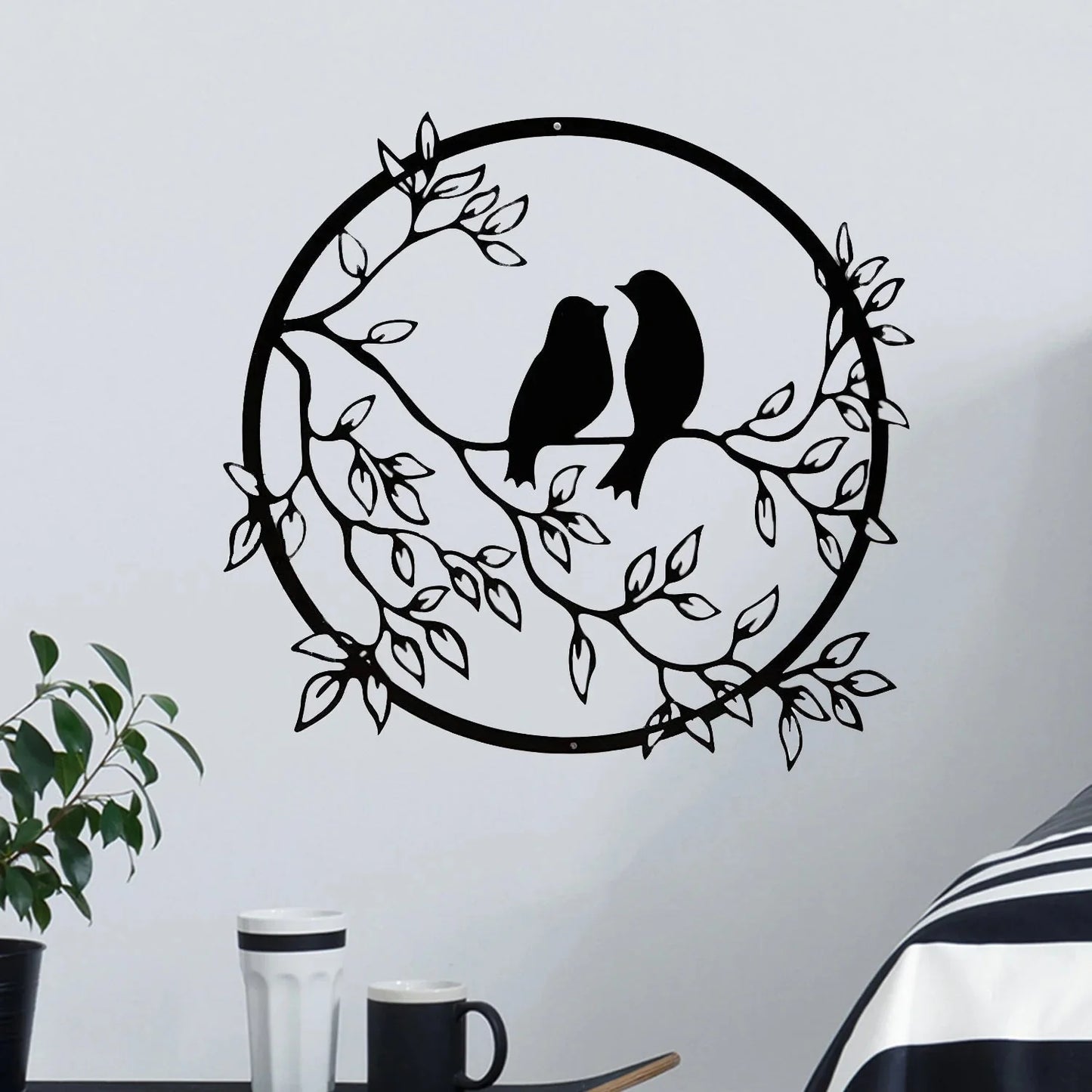 Dark Iron Bird Silhouette Wall Decor - Luxicro