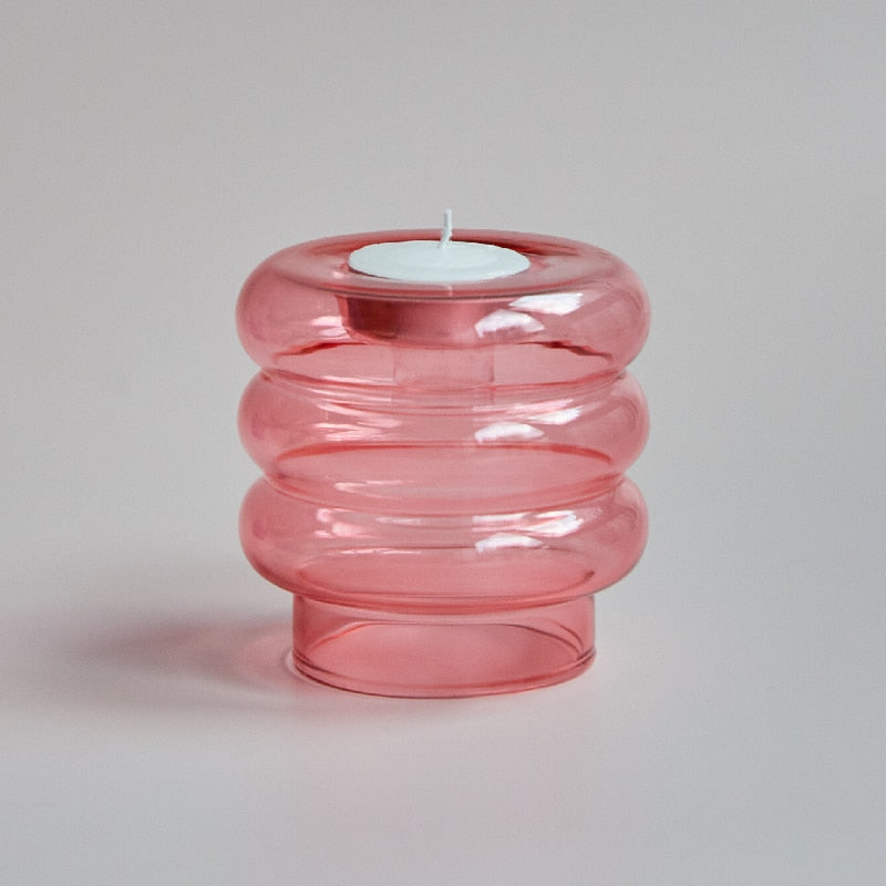 Unique Clear Spiral Candle Holder
