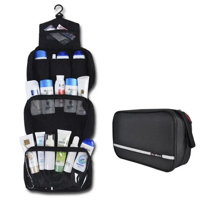 Compact Travel Toiletry Bag with Hooks