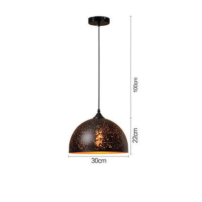 Rustic Chic Metal Hanging Lamp
