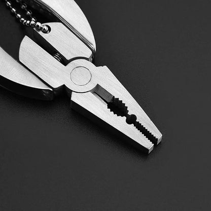 Portable Mini Tool with Pliers and Knife Keychain