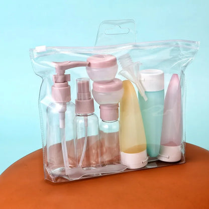 Portable 11pc Travel Accessory Kit Leakproof Cosmetic Bottles