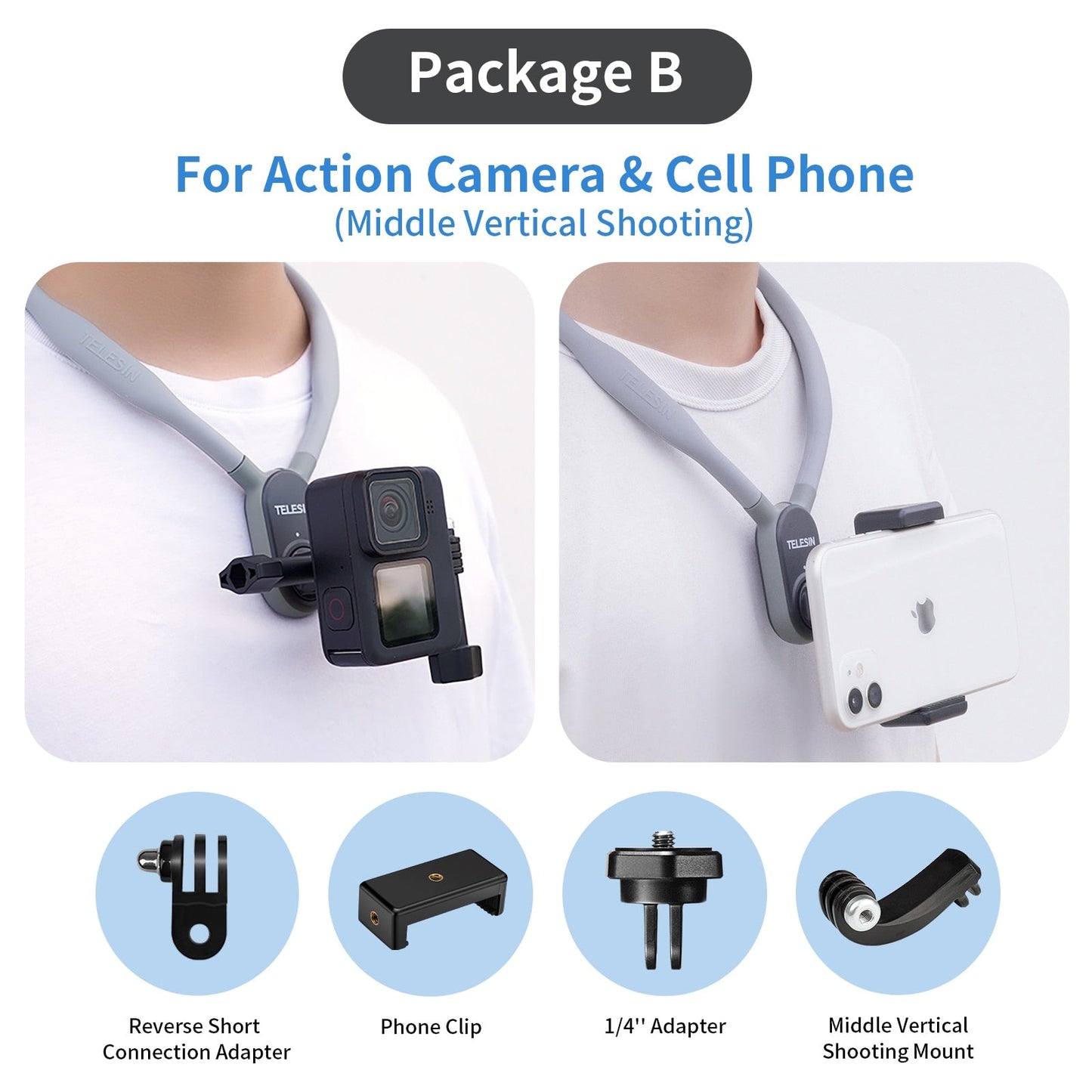 Flexible Neck Mount Action Camera Accessories