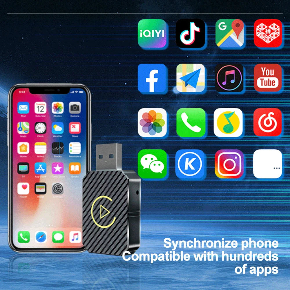Fast 5GHz WiFi CarPlay USB Adapter for Cars - Luxicro