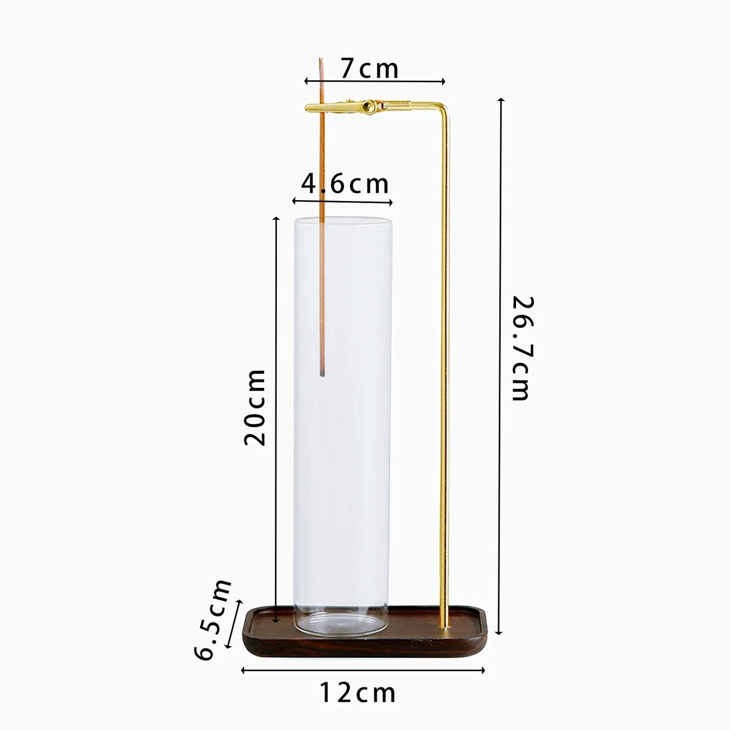 Sleek Glass Incense Holder with Ash Tray