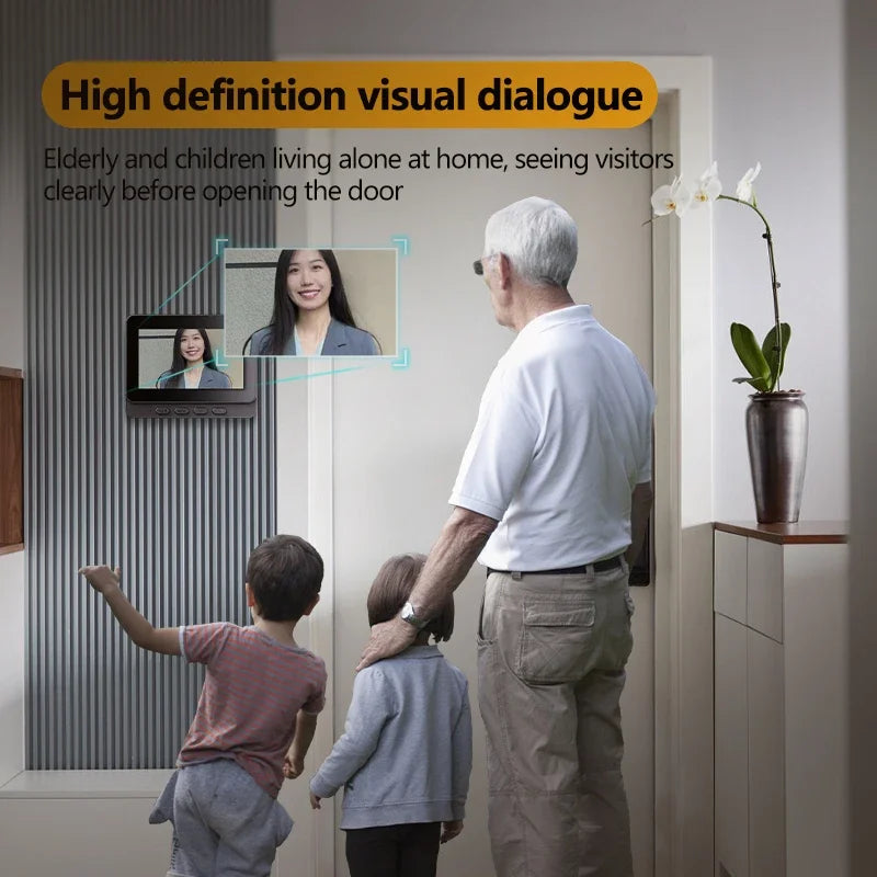 Wireless Smart Doorbell with Intercom and Night Vision