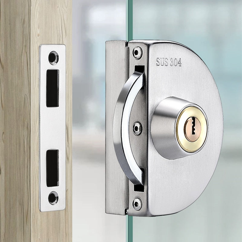 Secure Stainless Steel Sliding Glass Door Lock - Luxicro