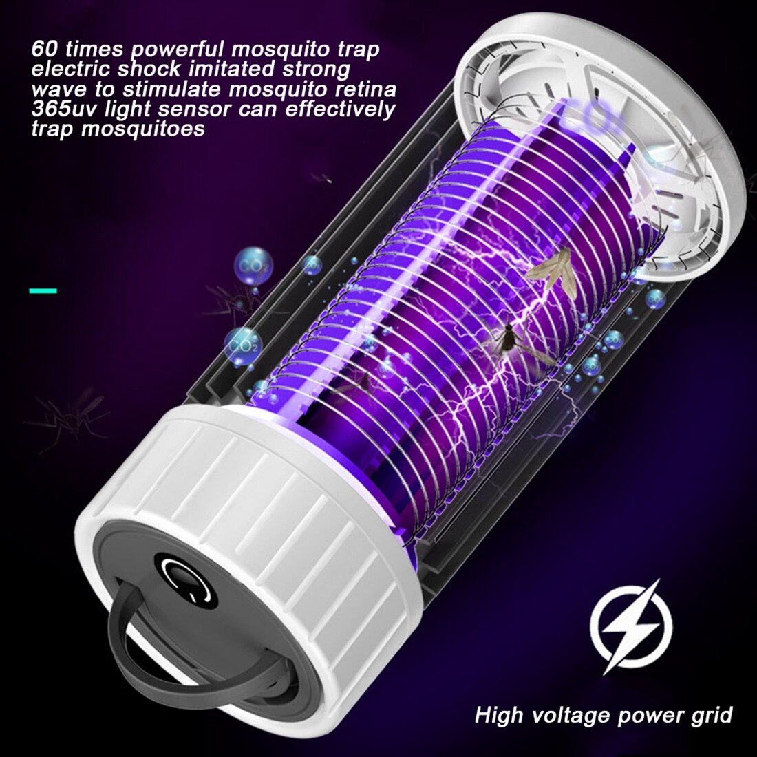 Outdoor Solar Camping Bug Killer Lantern Light